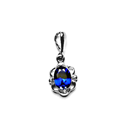 Stříbrný přívěsek, syntetický spinel, P 1140/22