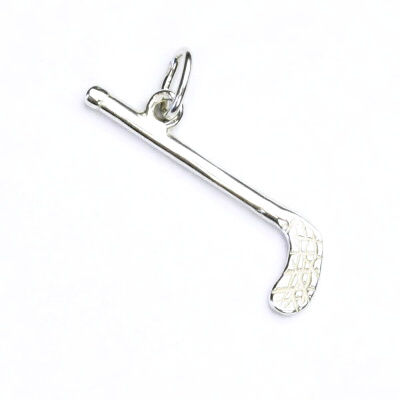 Stříbrný přívěsek, florbalka, přívěsek ze stříbra, hokejka na florbal,  P 422