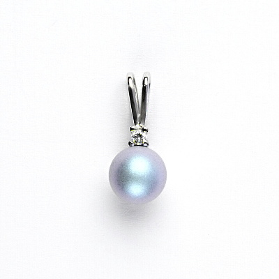 Stříbrný přívěsek, Swarovski perla iridescent light blue 8 mm , P 1207A