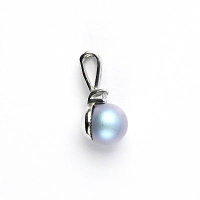 Stříbrný přívěsek, Swarovski perla iridescent light blue 8 mm , P 1207A
