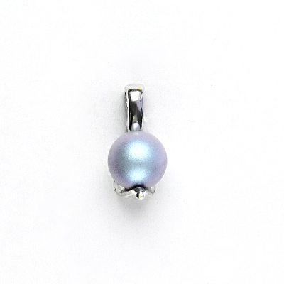 Stříbrný přívěsek, Swarovski perla iridescent light blue 8 mm, P 1215