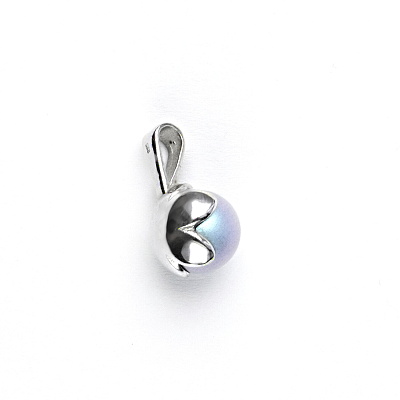 Stříbrný přívěsek, Swarovski perla iridescent light blue 8 mm , P 1351