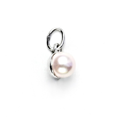 Stříbrný přívěsek, Swarovski perla rosaline, P 1183