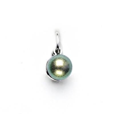 Stříbrný přívěsek, Swarovski khaki perla, P 1183