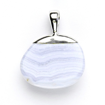 Stříbrný přívěsek, přírodní chalcedon, 7,24 g
