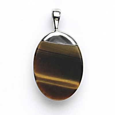 Stříbrný přívěsek, přírodní tygří oko, 9,15 g