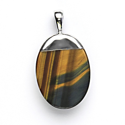 Stříbrný přívěsek, přírodní tygří oko, 9,55 g