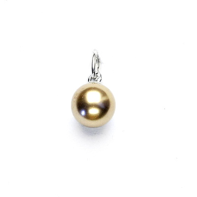 Stříbrný přívěsek, Swarovski perla bronze 8 mm, VP 38