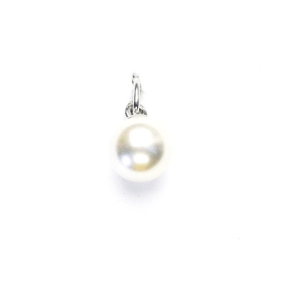 Stříbrný přívěsek, Swarovski perla white 8 mm, VP 38