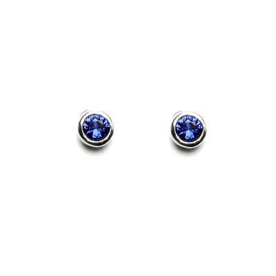 Stříbrné náušnice, zirkon spinel, NŠ 1049