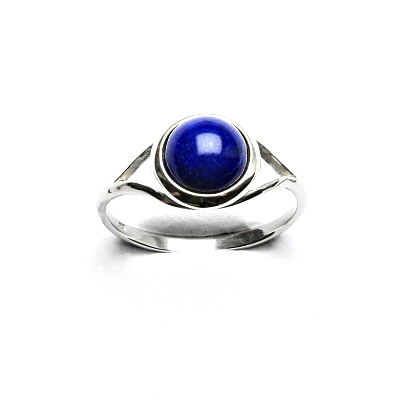Stříbrný prsten, přírodní lapis lazuli, T 1503