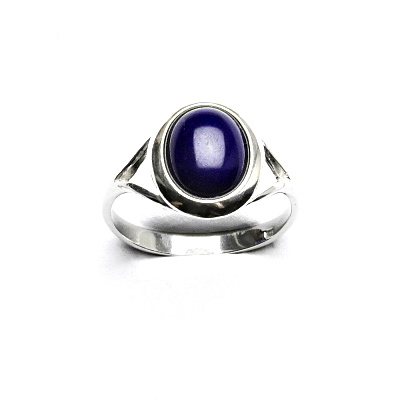 Stříbrný prsten, přírodní lapis lazuli 10x8 mm , T 1453 poslední kusy