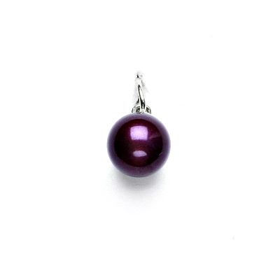 Stříbrný přívěsek, Swarovski perla fialová 8 mm, VP 38