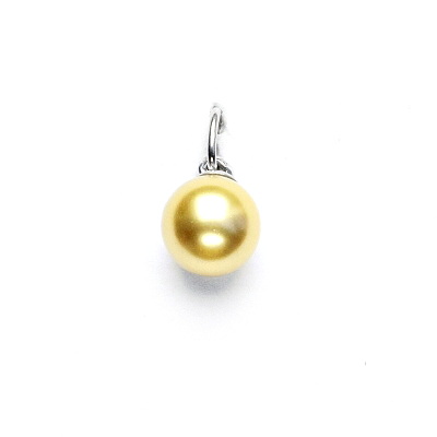 Stříbrný přívěsek, Swarovski perla gold 8 mm, VP 38