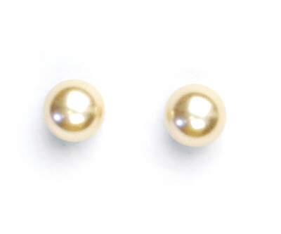 Stříbrné náušnice, synt.perla 8 mm, perlové náušnice, NŠ 1356 lososová C