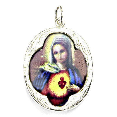Stříbrný přívěšek - Madonka kameninová - P 1013 F