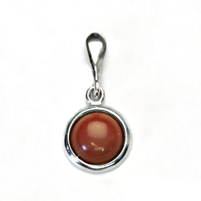 Sříbrný přívěsek, přírodní karneol, přívěšek ze stříbra, P 1503 