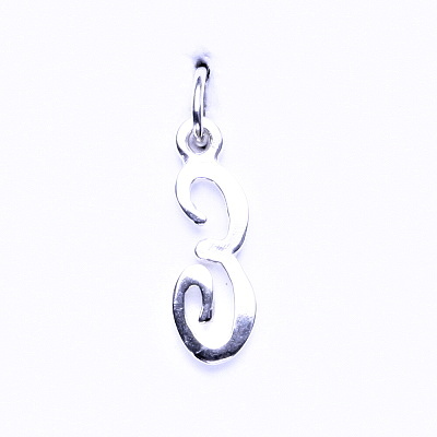 Stříbrný přívěsek, písmeno E, 0,56 g, P 437