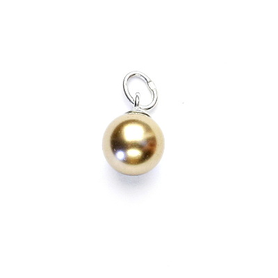 Stříbrný přívěsek, Swarovski perla bronze 8 mm, VP 38