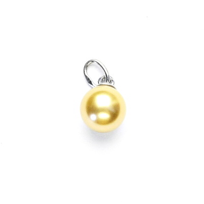 Stříbrný přívěsek, Swarovski perla gold 8 mm, VP 38