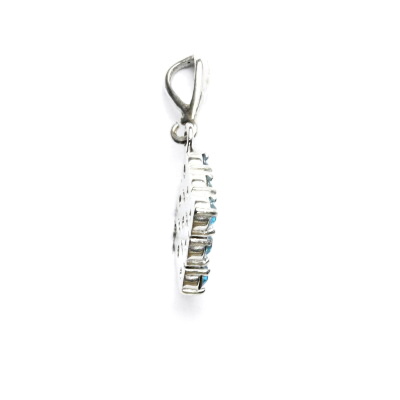 Stříbrný přívěsek, krystaly Swarovski Light turquise, P 1341/22
