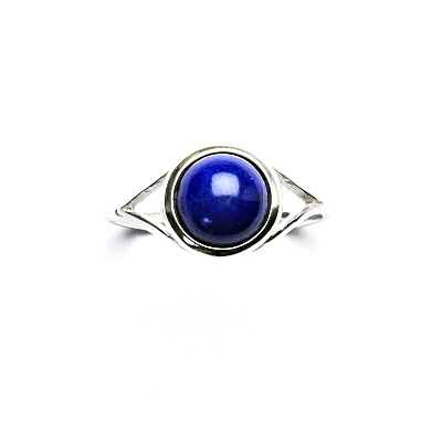 Stříbrný prsten, přírodní lapis lazuli, T 1503