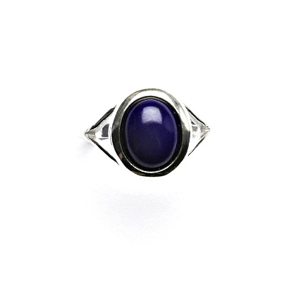 Stříbrný prsten, přírodní lapis lazuli 10x8 mm , T 1453 poslední kusy