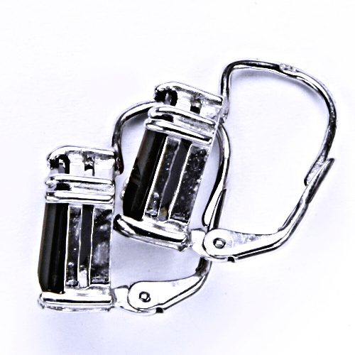 Stříbrné náušnice na klapku, přírodní granát, náušnice ze stříbra, NK 1260