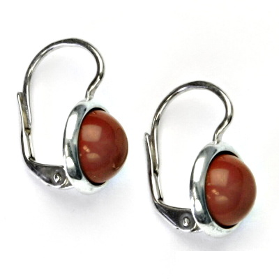 Stříbrné náušnice, přírodní karneol, náušnice ze stříbra, NK 1503