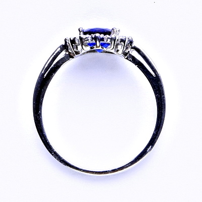 Stříbrný prsten, zirkon spinel, čiré zirkony, T 1495
