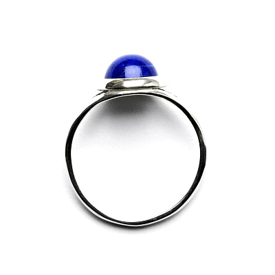Stříbrný prsten, přírodní lapis lazuli, T 1503
