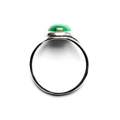 Stříbrný prsten, přírodní malachit, T 1503 poslední kus