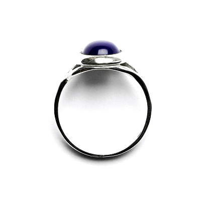 Stříbrný prsten, přírodní lapis lazuli 10x8 mm , T 1453 poslední kusy