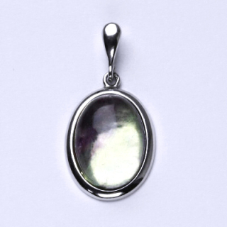 Stříbrný přívěsek, přírodní fluorit, přívěsek s přírodním fluoritem, P 1455