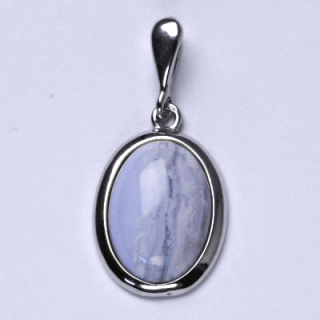 Stříbrný přívěsek, přírodní chalcedon, přívěsek ze stříbra, P 1454/22