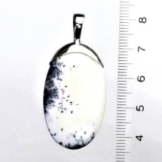 Stříbrný přívěsek s přírodním mechovým opálem, přírodní mechový opál, 7,52 g