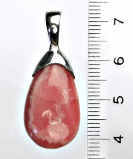 Stříbrný přívěsek,přírodní rhodochrozit, přívěsek s rhodochrozitem, 5,44 g