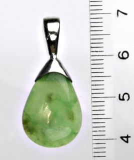 Stříbrný přívěsek,přírodní chryzopras, přívěsek s chryzoprasem, 2,47 g