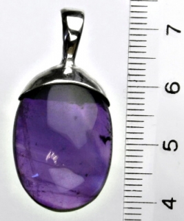 Stříbrný přívěsek, přírodní ametyst, přívěsek s ametystem, 7,23 g
