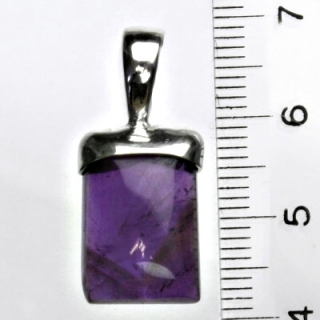 Stříbrný přívěsek, přírodní ametyst, přívěsek s ametystem, 4,10 g