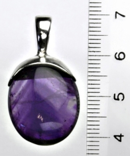 Stříbrný přívěsek, přírodní ametyst, přívěsek s ametystem, 6,45 g