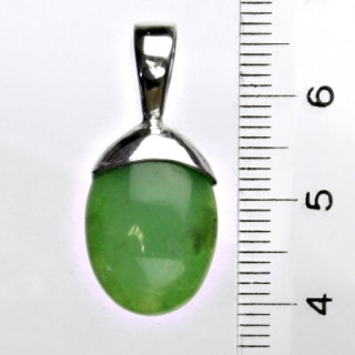 Stříbrný přívěsek,přírodní chryzopras, přívěsek s chryzoprasem, 3,26 g