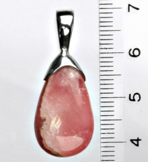 Stříbrný přívěsek,přírodní rhodochrozit, přívěsek s rhodochrozitem, 4,26 g