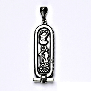 Stříbrný přívěsek, kartuše s hieroglyfy, stříbro, 10,56 g