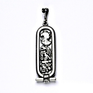 Stříbrný přívěsek, kartuše s hieroglyfy, stříbro, 10,61 g