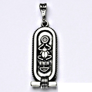 Stříbrný přívěsek, kartuše s hieroglyfy, stříbro, 7,81 g