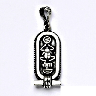 Stříbrný přívěsek, kartuše s hieroglyfy, stříbro, 6,98 g