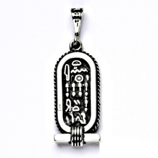 Stříbrný přívěsek, kartuše s hieroglyfy, stříbro, 6,84 g