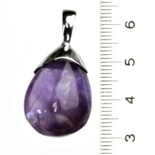 Stříbrný přívěsek, přírodní ametyst, přívěsek s ametystem, 7,40 g