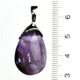 Stříbrný přívěsek, přírodní ametyst, přívěsek s ametystem, 7,29 g